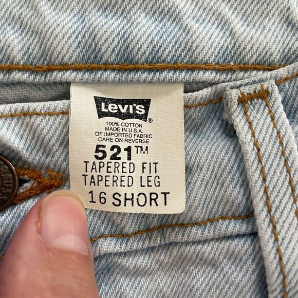 Levi’s Vintage 90s 521 Tapered Fit Jeans 16 Short - Picture 9 of 9